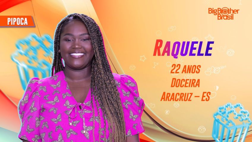 Natural de Conceição da Barra, no Espírito Santo, a doceira Raquele foi escolhida pelos participantes que já estavam no BBB24 / Divulgação/TV Globo