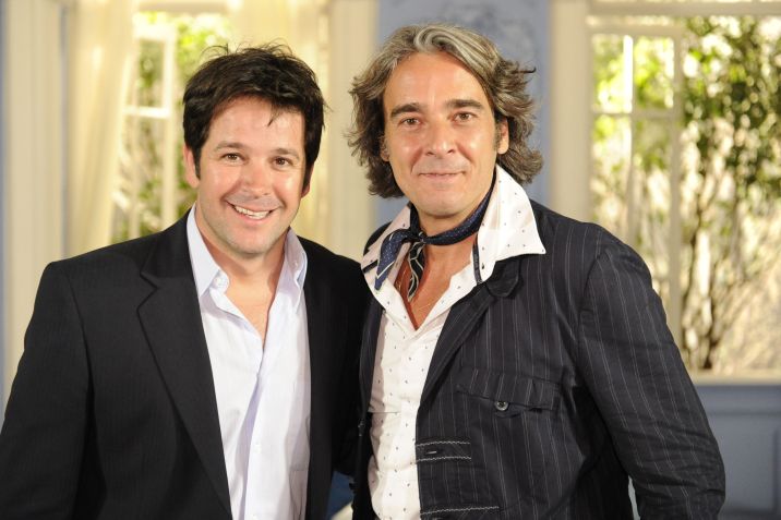 Jacques Leclair (Alexandre Borges) e Victor Valentim (Murilo Benício) no remake de "Ti Ti Ti" / TV GLOBO / Renato Rocha Miranda