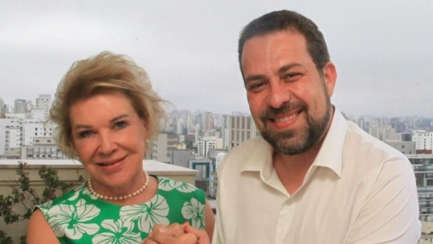 Marta e Boulos durante um almoço na casa da ex-prefeita, em São Paulo / Reprodução/Instagram