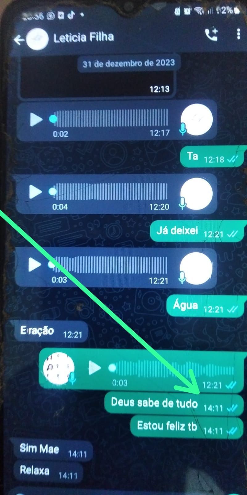 Última troca de mensagens entre mãe e filha, vítimas do acidente com helicóptero / Reprodução