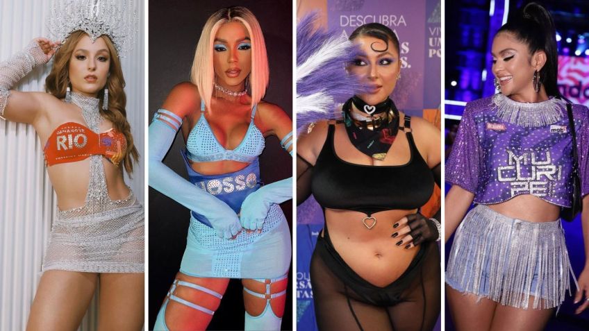 Carnaval 2024 acontece entre os dias 10 e 13 de fevereiro / Reprodução/Larissa Manoela/Brunna Gonçalves/Letticia Munniz/Mileide Mihale/Instagram