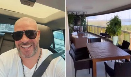 Vídeo: Adriano Imperador mostra detalhes de varanda luxuosa em novo apartamento