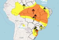 Inmet emite alerta de perigo para 17 estados por conta de fortes chuvas
