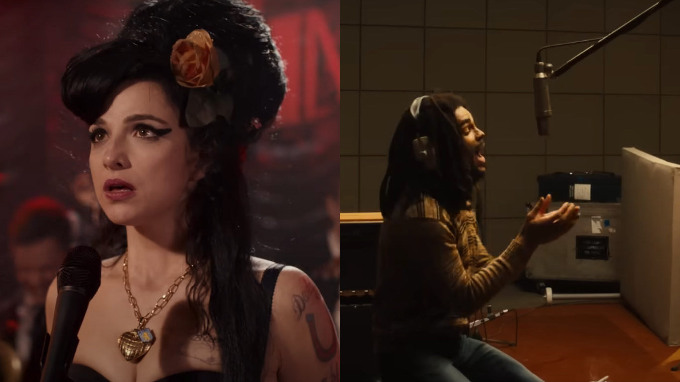 Cenas dos trailers das cinebiografias de Amy Winehouse e Bob Marley