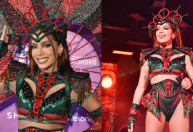 Anitta faz homenagem à Mocidade Alegre em look para show