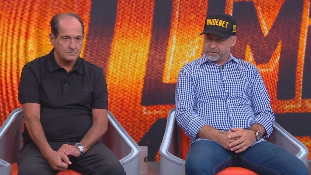 Muricy Ramalho e Augusto Melo no Domingol com Benja