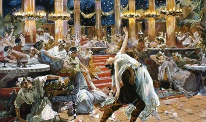 Como eram os banquetes e rituais das antigas festas romanas