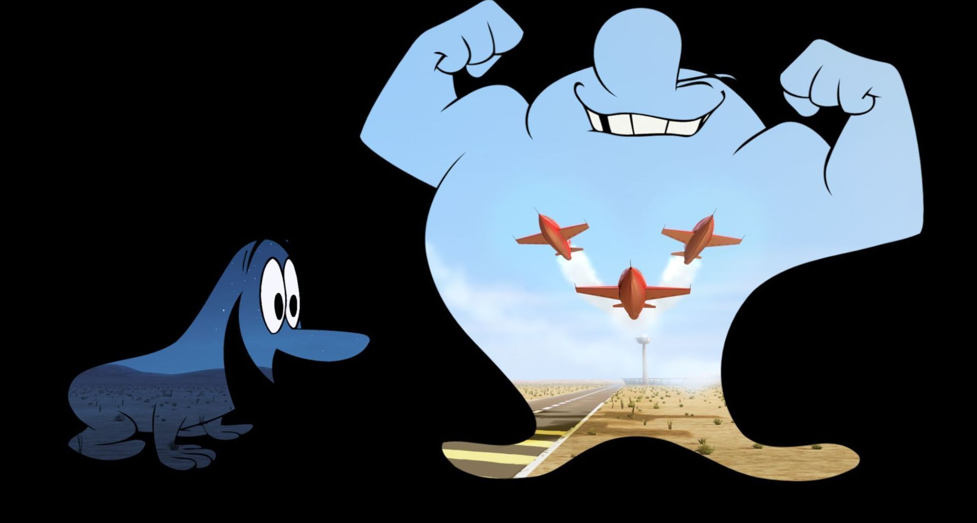 "Dia e Noite" é um curta de 2010 que mostra o que acontece quando o dia e a noite se encontram / Pixar/Divulgação