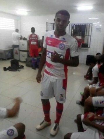 Davi, do BBB 24, no vestiário das categorias de base do Bahia no antigo CT do clube / Reprodução