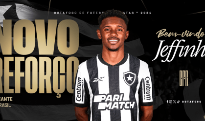 Emprestado pelo Lyon, da França, Jeffinho está de volta ao Botafogo