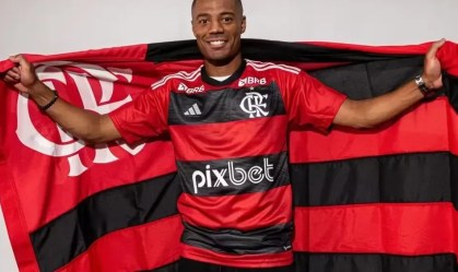De La Cruz com a camisa do Flamengo