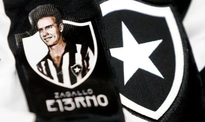 Patch em homenagem a Zagallo na camisa do Botafogo