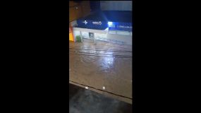 Enchente em Mesquita, na Baixada Fluminense