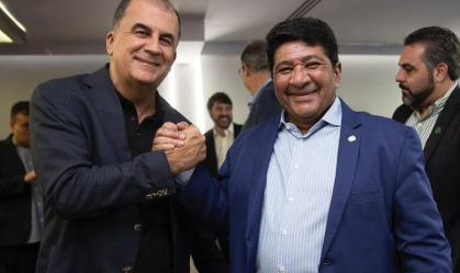 Fabio Mota e Ednaldo Rodrigues em reunião na CBF