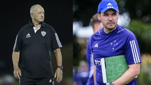 Felipão e Larcamón, técnicos de Atlético-MG e Cruzeiro