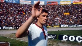 Gigi Riva na temporada mágica do Cagliari em 1970