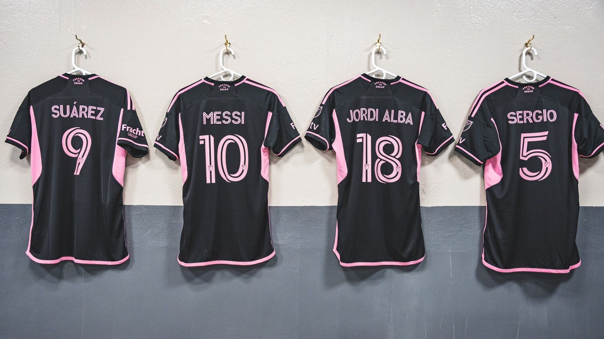 Vestiário do Inter Miami antes da partida contra El Salvador