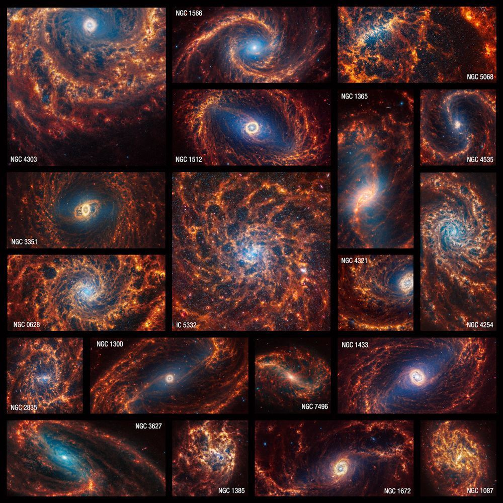 Novas imagens capturadas pelo James Webb exibem formações de galáxias em espirais / NASA