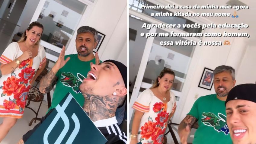 MC Daniel celebra conquista ao lado dos pais / Reprodução/MC Daniel/Instagram