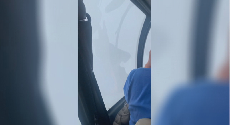 Jovem envia imagem de neblina antes de helicóptero que seguia para Ilhabela desaparecer / Reprodução/CNN