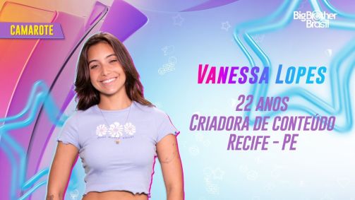 Vanessa Lopes está no grupo Camarote do BBB24