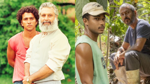 Pai e filho, José Inocêncio e João Pedro em ambas versões da novela