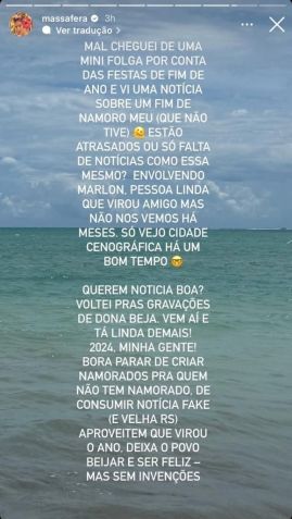 Grazi Massafera desabafou nos stories nesta quinta (04) / Reprodução/Instagram