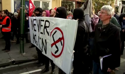protesto australia anti nazismo