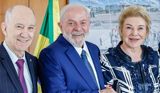 Rui Falcão, o presidente Lula e Marta Suplicy durante reunião / 08/01/2024 - Reprodução/Instagram/RuiFalcao13