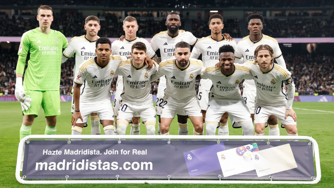 Equipe do Real Madrid em jogo da LALIGA