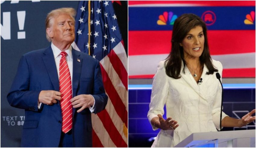 Ex-presidente dos EUA, Donald Trump, e a ex-governadora da Carolina do Sul, Nikki Haley / REUTERS/Cheney Orr e Mike Segar