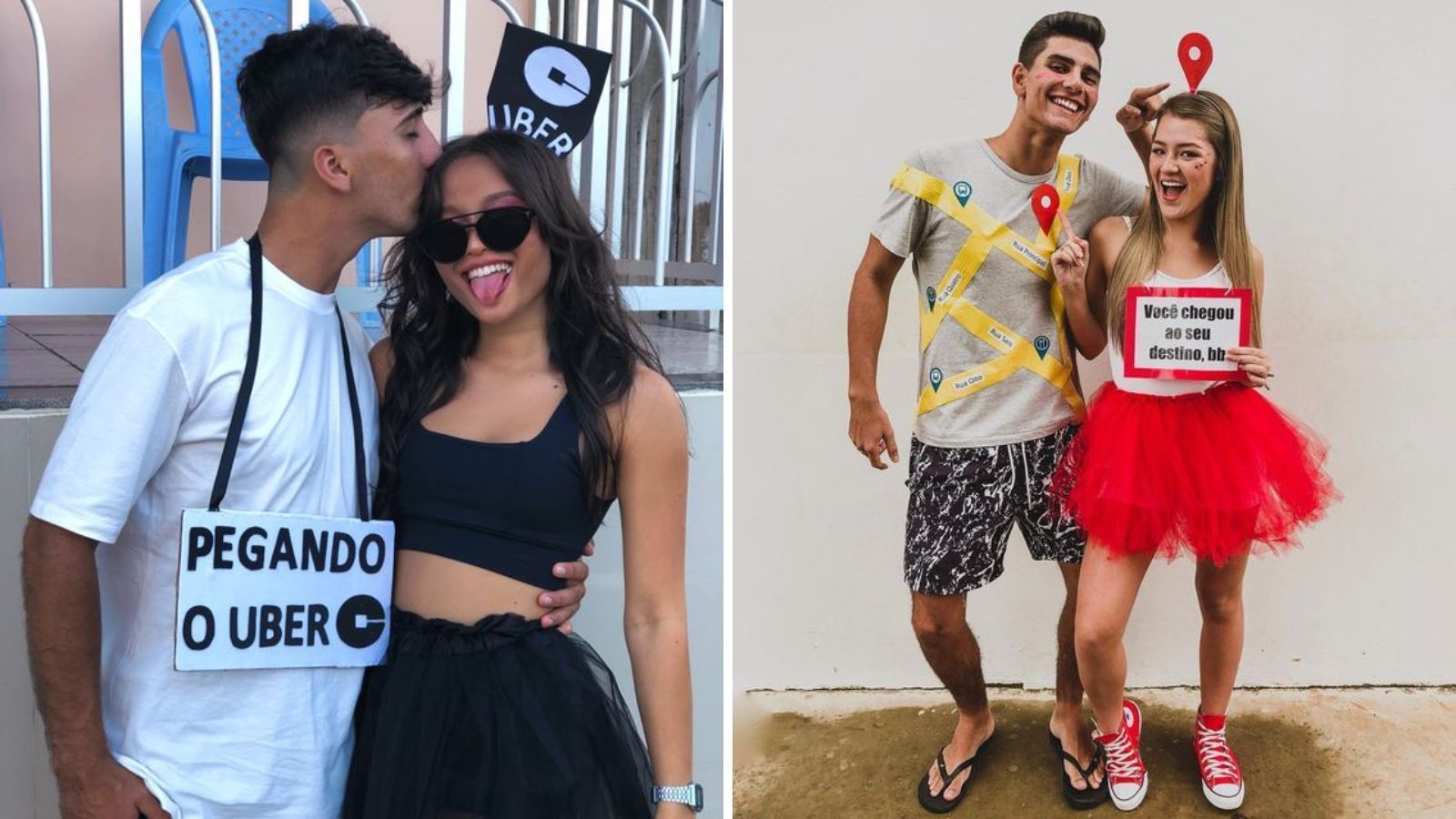 Fantasias de "Uber" e "Destino" / Reprodução/Pinterest