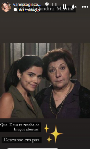 Vanessa Giacomo presta homenagem a Jandira Martini / Reprodução/Instagram
