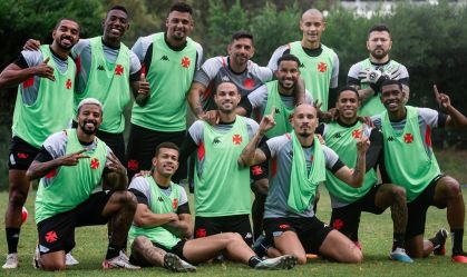 Parte do elenco do Vasco que faz a pré-temporada no Uruguai