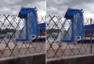 Caixa d’água se rompe e causa vazamento em supermercado em Duque de Caxias