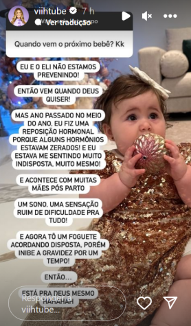 Viih Tube diz que segundo filho já está sendo planejado / Reprodução/ Instagram