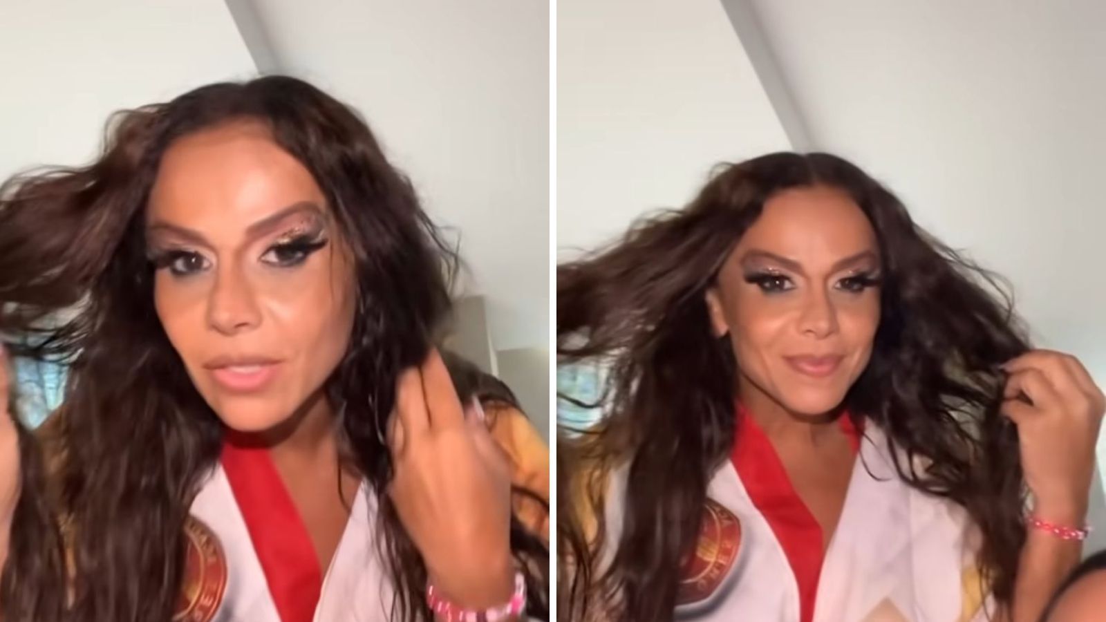 Viviane Araújo mostra maquiagem intacta após ensaio com chuva / Reprodução/Viviane Araújo/Instagram