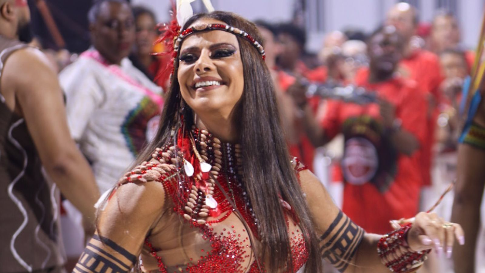 Viviane Araújo no ensaio do Salgueiro