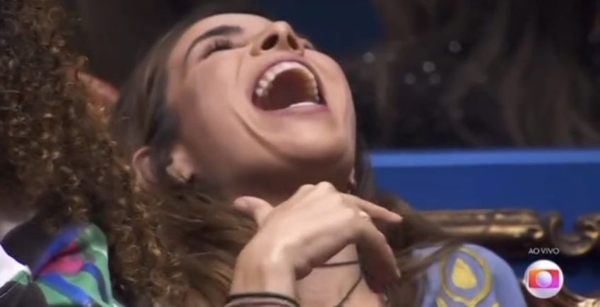 Imagem de Wanessa Camargo rindo circula pelas redes sociais / Reprodução/TV Globo