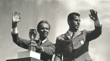 Zagallo com o capitão do tri, Carlos Alberto Torres