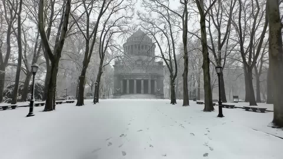 Neve cobre cidade de Nova York nesta terça-feira (13)