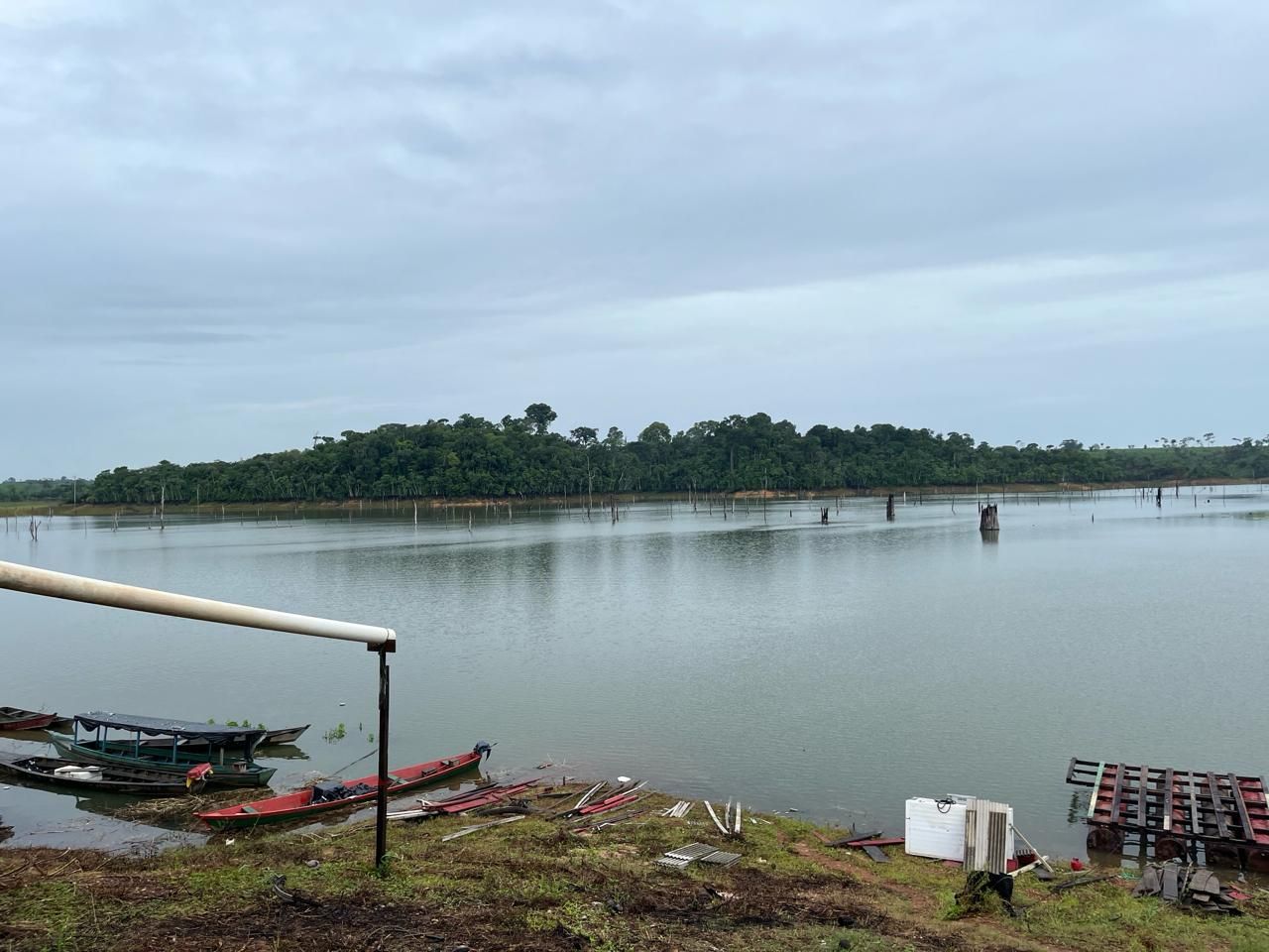 Agentes realizam buscas no município de Jacundá (PÁ), após moradores da região relatam ter visto destroços em afluentes do Rio Tocantins.
