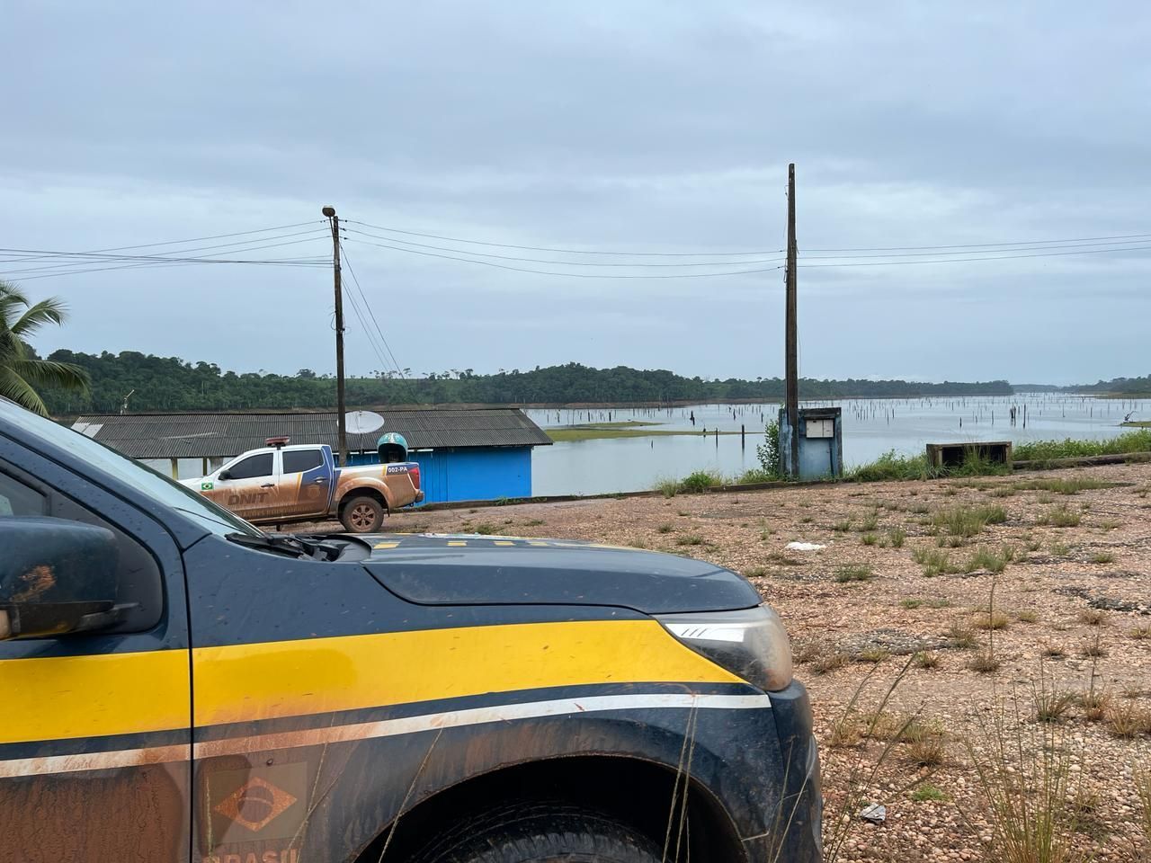 Agentes realizam buscas no município de Jacundá (PÁ), após moradores da região relatam ter visto destroços em afluentes do Rio Tocantins.