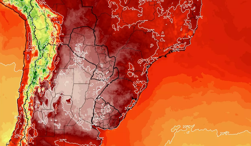Onda de calor na Argentina deve atingir o Rio Grande do Sul