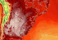 "Domo de calor": saiba quais cidades do Brasil podem ser atingidas pela massa de ar quente vinda da Argentina