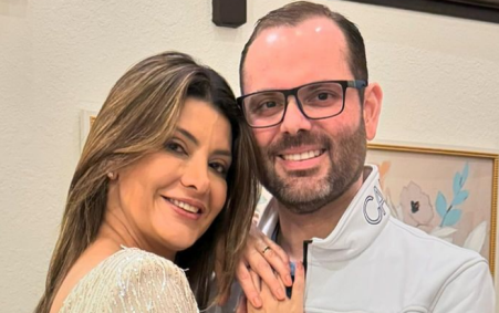 A secretária Catiane Seif e seu marido, o senador Jorge Seif (PL-SC)