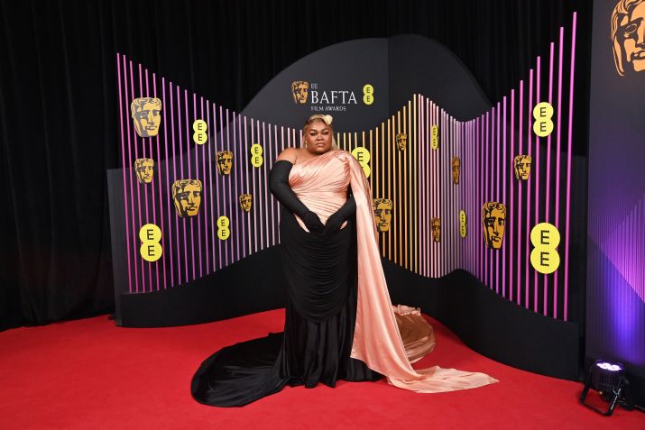Da'Vine Joy Randolph no tapete vermelho do Bafta 2024 / Alan Chapman/Dave Benett/Getty Images
