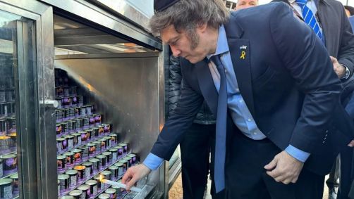 Javier Milei, presidente da Argentina, visita o Muro das Lamentações, em Israel