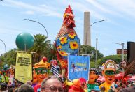 Bloco Galo da Madrugada leva frevo para o Ibirapuera, em São Paulo