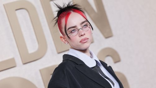 Billie Eilish na cerimônia do Globo de Ouro deste ano, em Beverly Hills